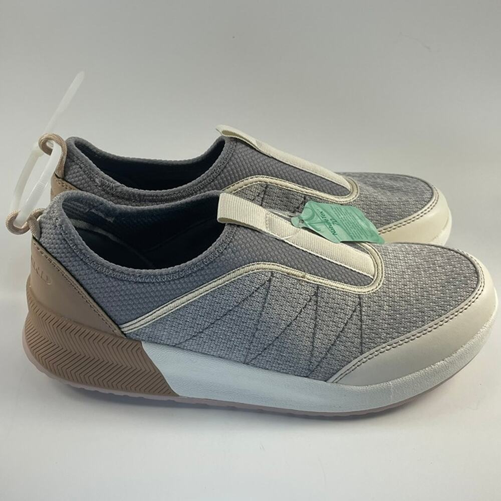 Lands End Womens 7.5 NatureTex 70 Gray Slip On Comfort Shoes NEW NWOB